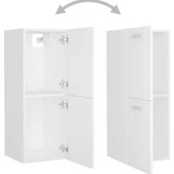 vidaXL Badkamerkast 30x30x80 cm bewerkt hout wit