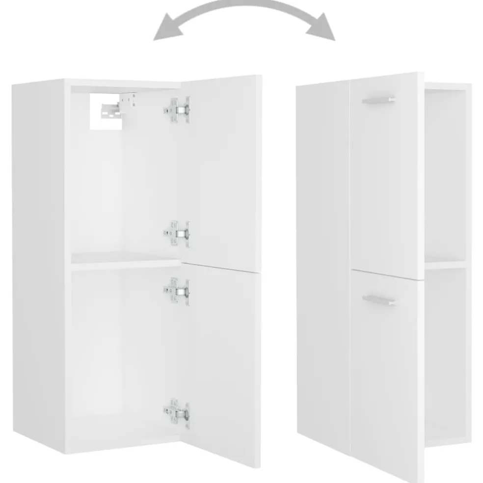 vidaXL Badkamerkast 30x30x80 cm bewerkt hout wit