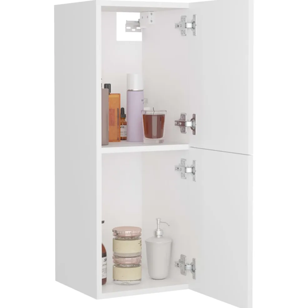 vidaXL Badkamerkast 30x30x80 cm bewerkt hout wit