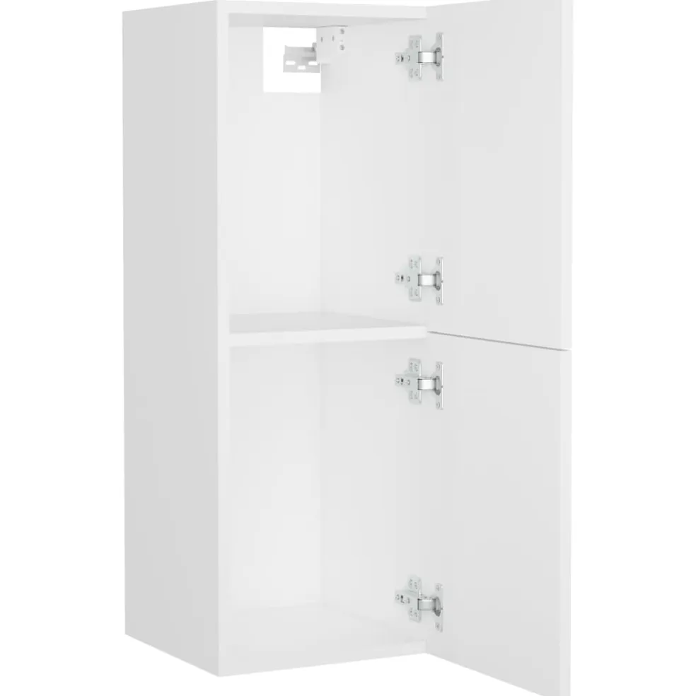 vidaXL Badkamerkast 30x30x80 cm bewerkt hout wit