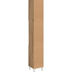 vidaXL Badkamerkast 30x30x190 cm bewerkt hout artisanaal eikenkleurig