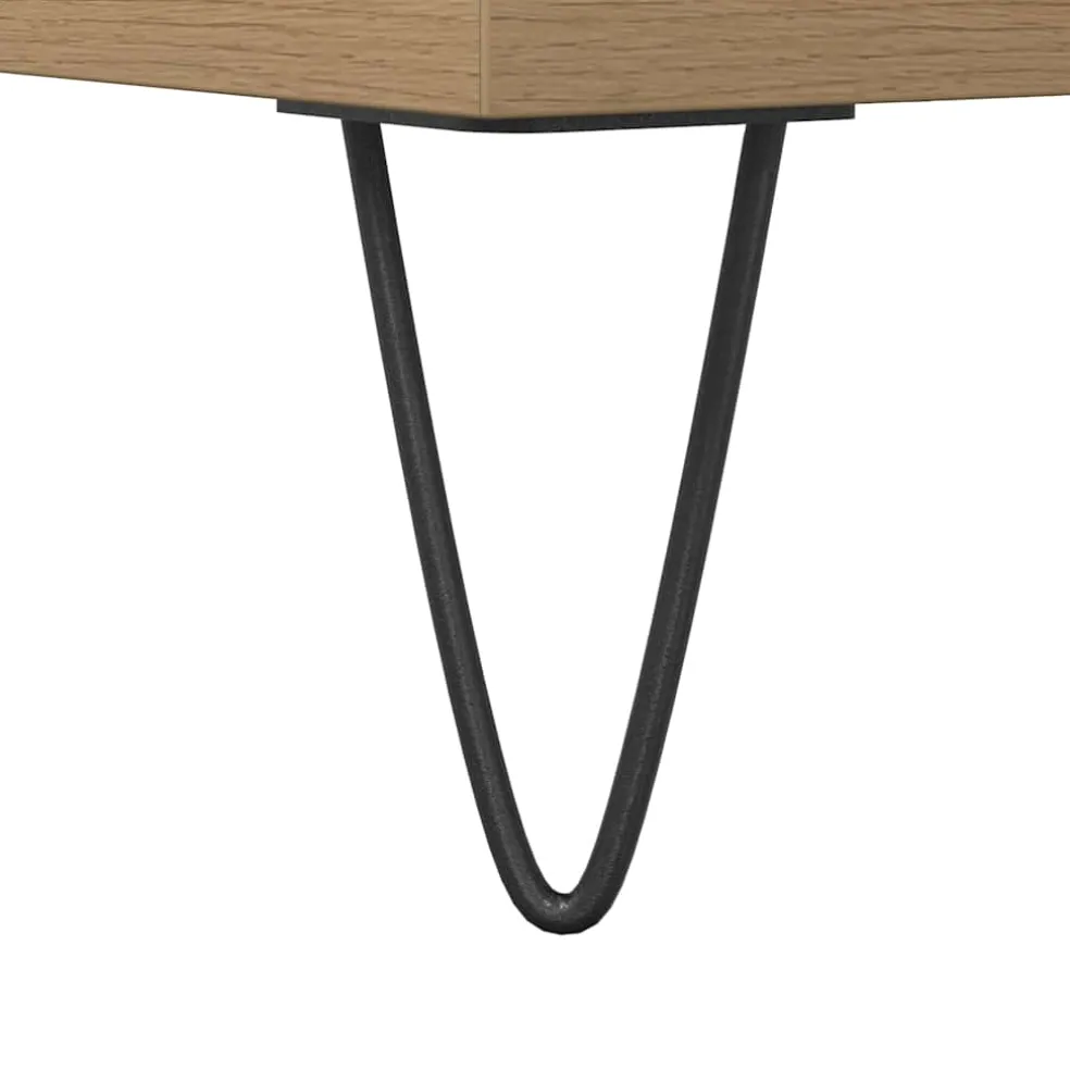 vidaXL Badkamerkast 30x30x190 cm bewerkt hout artisanaal eikenkleurig