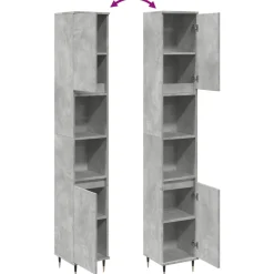 vidaXL Badkamerkast 80x33x60 cm bewerkt hout artisanaal eikenkleurig