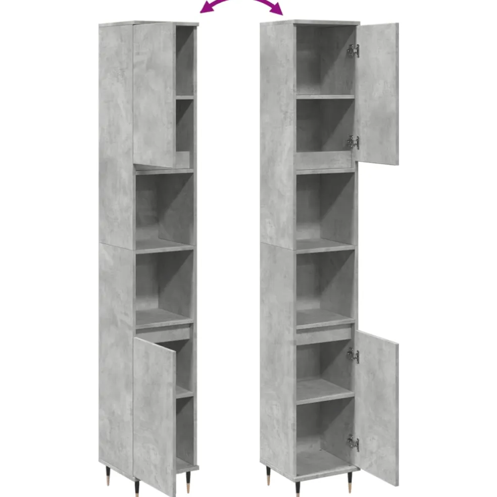 vidaXL Badkamerkast 80x33x60 cm bewerkt hout artisanaal eikenkleurig