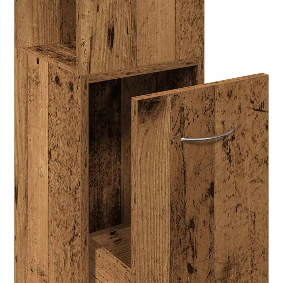 vidaXL Badkamerkast 25x25x170 cm bewerkt hout oud houtkleurig