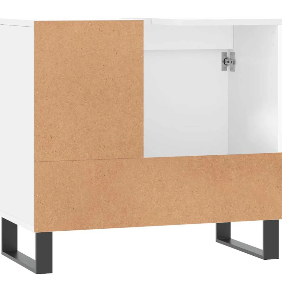 vidaXL Badkamerkast 65x33x60 cm bewerkt hout wit