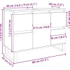 vidaXL Badkamerkast 80x33x60 cm bewerkt hout betongrijs