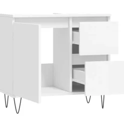 vidaXL Badkamerkast 65x33x60 cm bewerkt hout wit