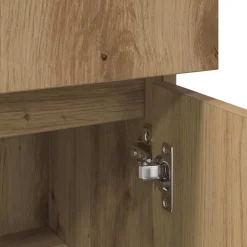 vidaXL Badkamerkast 30x30x95 cm bewerkt hout artisanaal eikenkleur