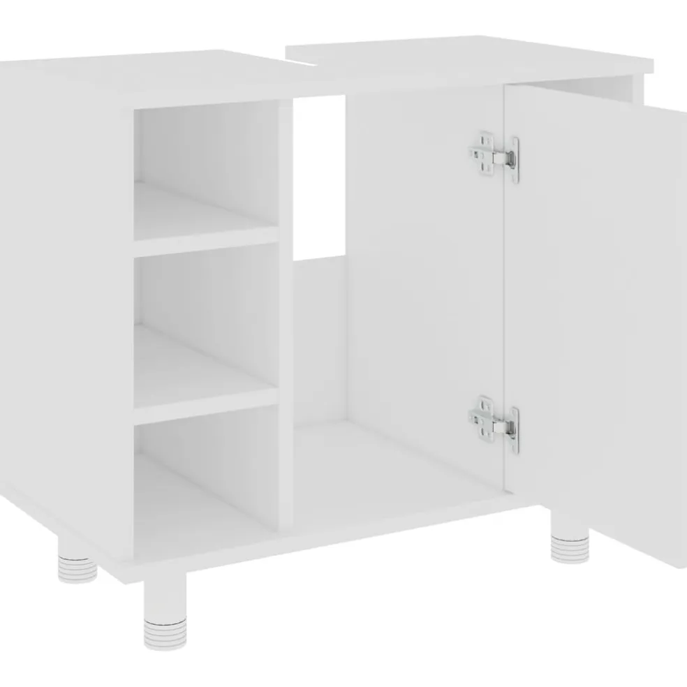 vidaXL Badkamerkast 60x32x53,5 cm bewerkt hout wit