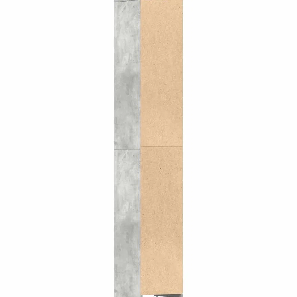 vidaXL Badkamerkast 30x30x183,5 cm bewerkt hout betongrijs