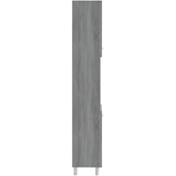 vidaXL Badkamerkast 30x30x179cm bewerkt hout grijs sonoma eikenkleurig
