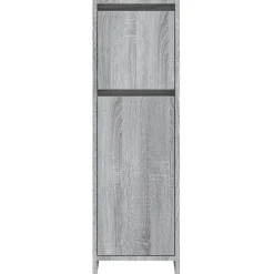 vidaXL Badkamerkast 30x30x95 cm bewerkt hout grijs sonoma eikenkleurig