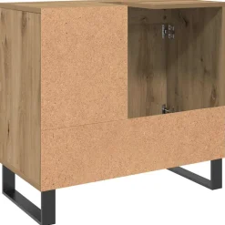 vidaXL Badkamerkast 65x33x60 cm bewerkt hout artisanaal eikenkleurig