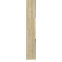 vidaXL Badkamerkast 30x30x190 cm bewerkt hout sonoma eikenkleurig