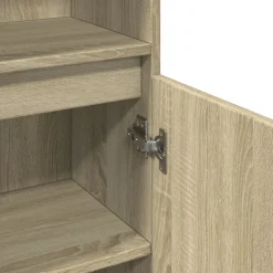 vidaXL Badkamerkast 30x30x190 cm bewerkt hout sonoma eikenkleurig