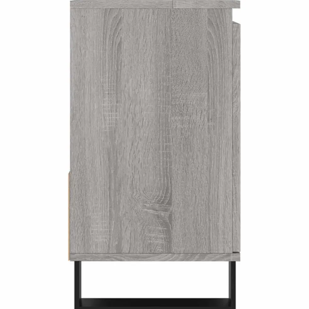 vidaXL Badkamerkast 65x33x60 cm bewerkt hout grijs sonoma eikenkleurig
