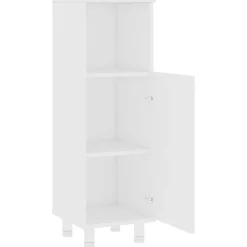 vidaXL Badkamerkast 30x30x95 cm bewerkt hout wit