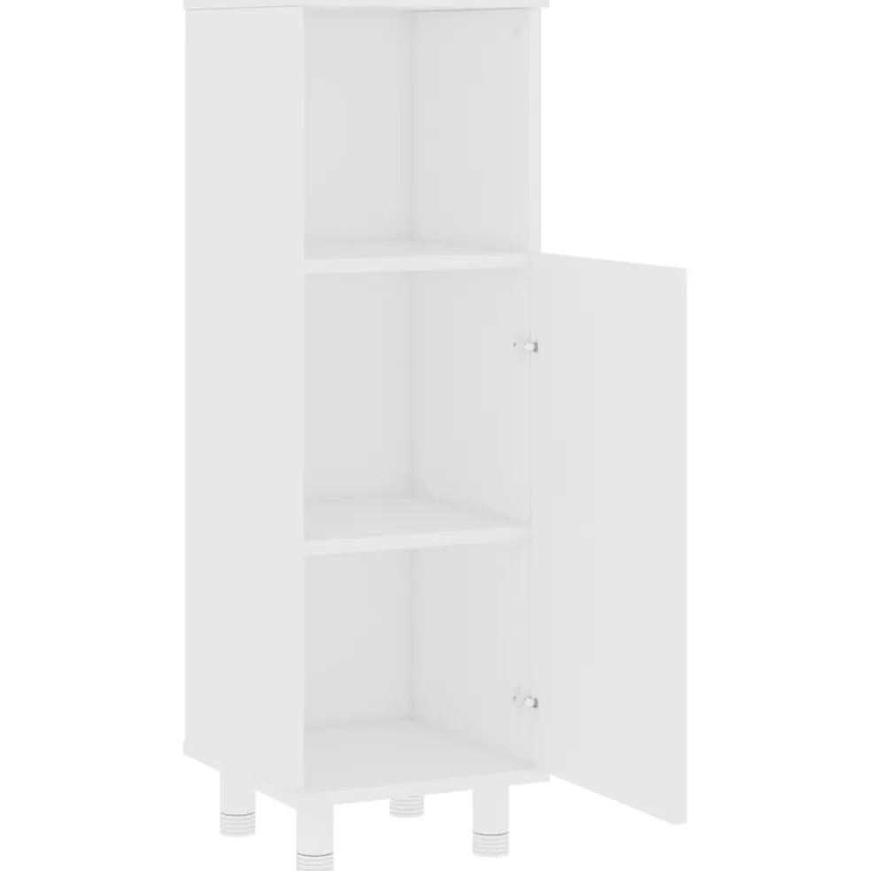 vidaXL Badkamerkast 30x30x95 cm bewerkt hout wit