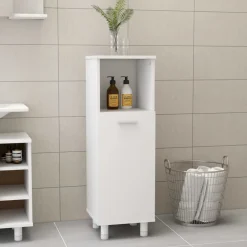 vidaXL Badkamerkast 30x30x95 cm bewerkt hout wit