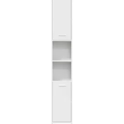 vidaXL Badkamerkast 30x30x183,5 cm bewerkt hout wit