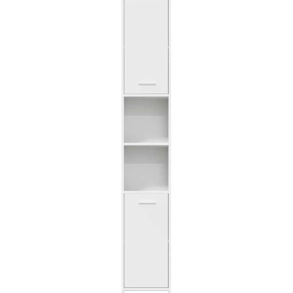 vidaXL Badkamerkast 30x30x183,5 cm bewerkt hout wit