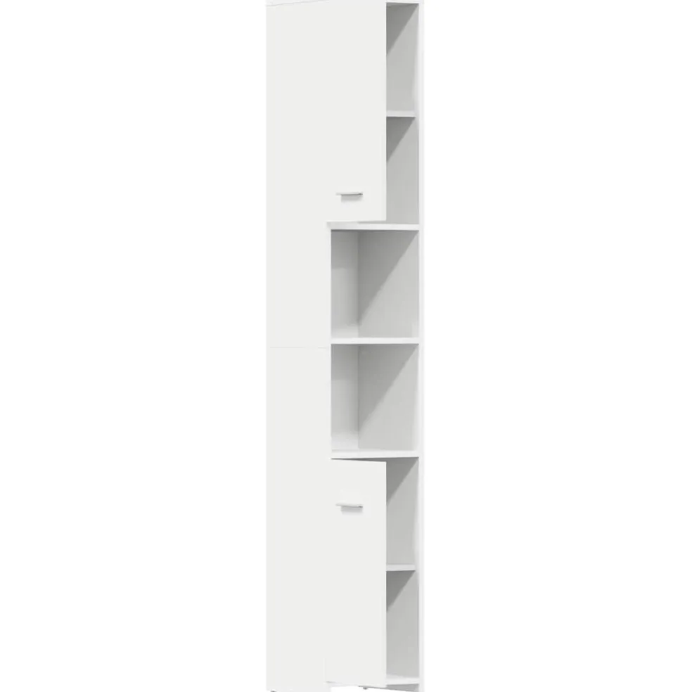 vidaXL Badkamerkast 30x30x183,5 cm bewerkt hout wit