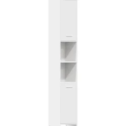 vidaXL Badkamerkast 30x30x183,5 cm bewerkt hout wit