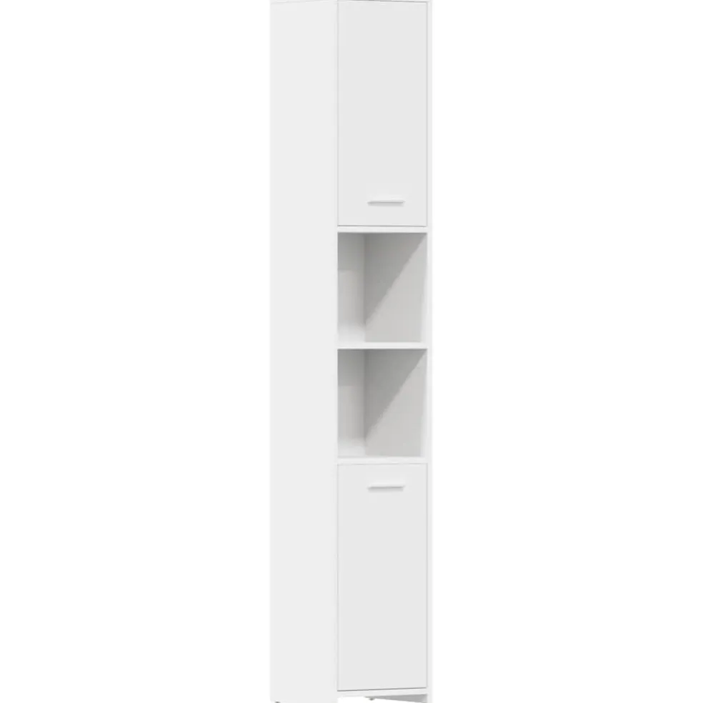 vidaXL Badkamerkast 30x30x183,5 cm bewerkt hout wit