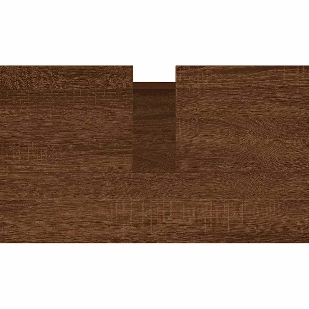 vidaXL Badkamerkast 58x33x60 cm bewerkt hout bruin eikenkleur