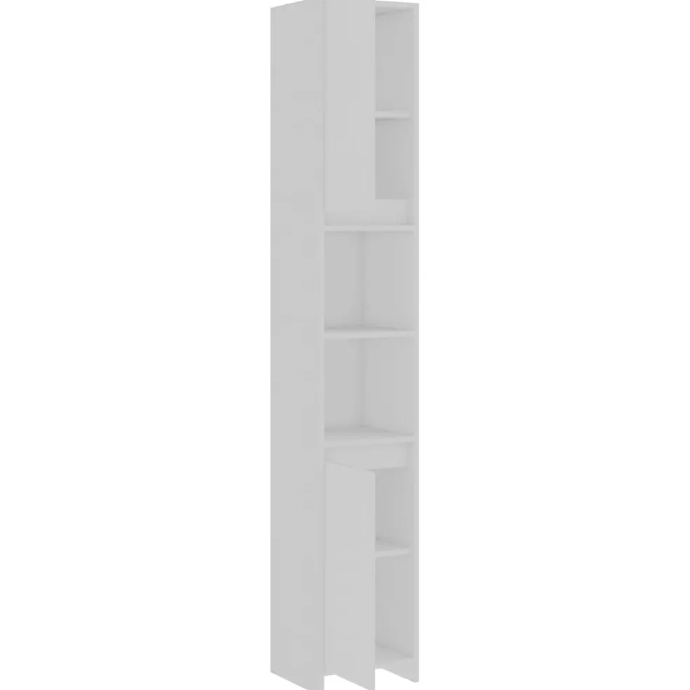 vidaXL Badkamerkast 30x30x183,5 cm bewerkt hout wit