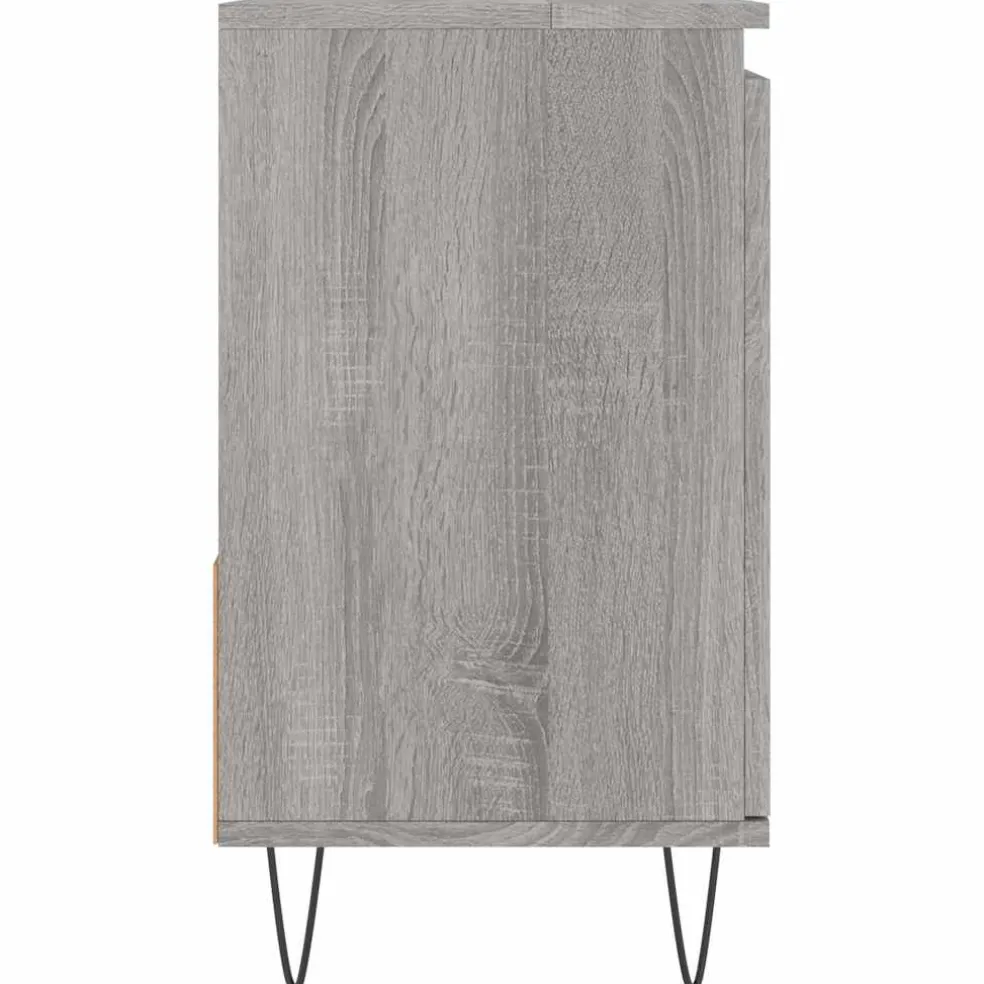 vidaXL Badkamerkast 65x33x60 cm bewerkt hout grijs sonoma eikenkleurig