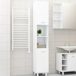 vidaXL Badkamerkast 30x30x179 cm spaanplaat wit