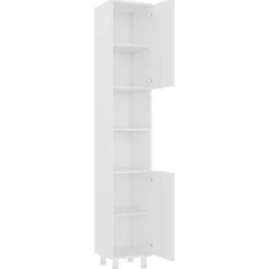 vidaXL Badkamerkast 30x30x179 cm spaanplaat wit
