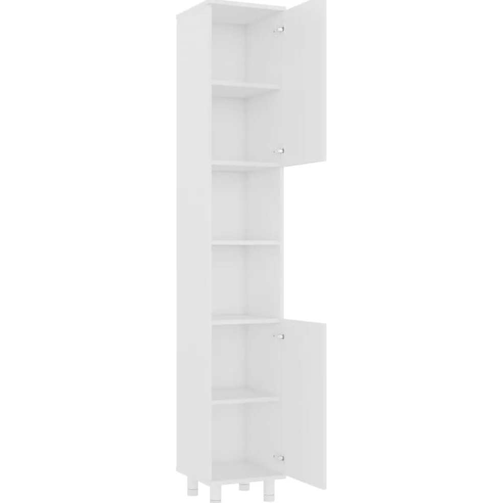vidaXL Badkamerkast 30x30x179 cm spaanplaat wit