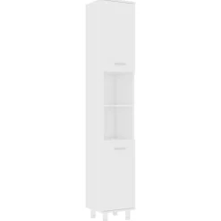vidaXL Badkamerkast 30x30x179 cm spaanplaat wit