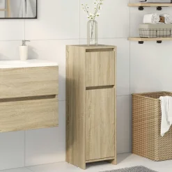 vidaXL Badkamerkast 30x30x95 cm spaanplaat sonoma eikenkleurig