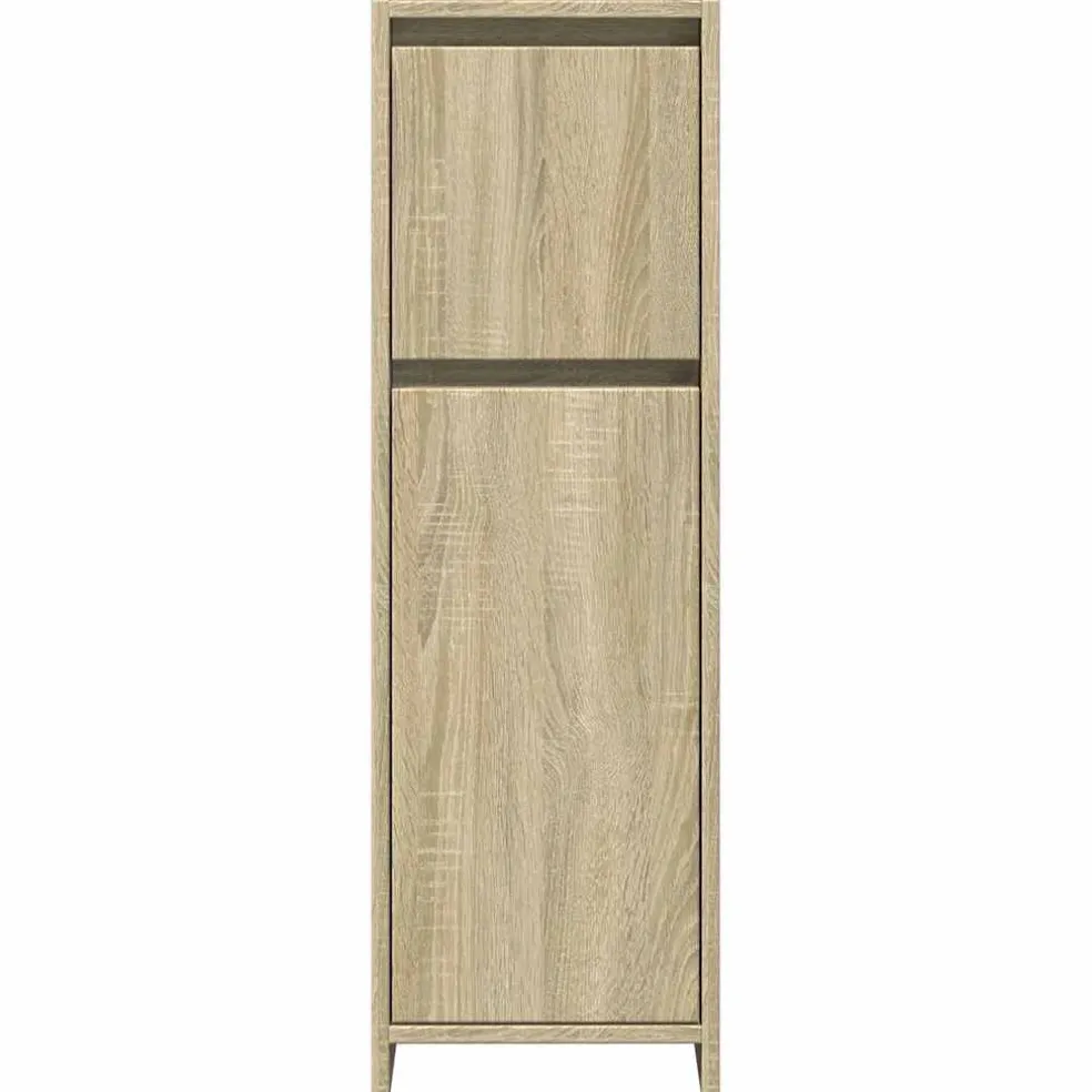 vidaXL Badkamerkast 30x30x95 cm spaanplaat sonoma eikenkleurig