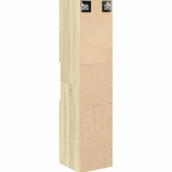 vidaXL Badkamerkast 30x30x130 cm spaanplaat sonoma eikenkleurig