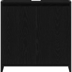 vidaXL Badkamerkast 60x33x60 cm spaanplaat zwart eikenkleurig