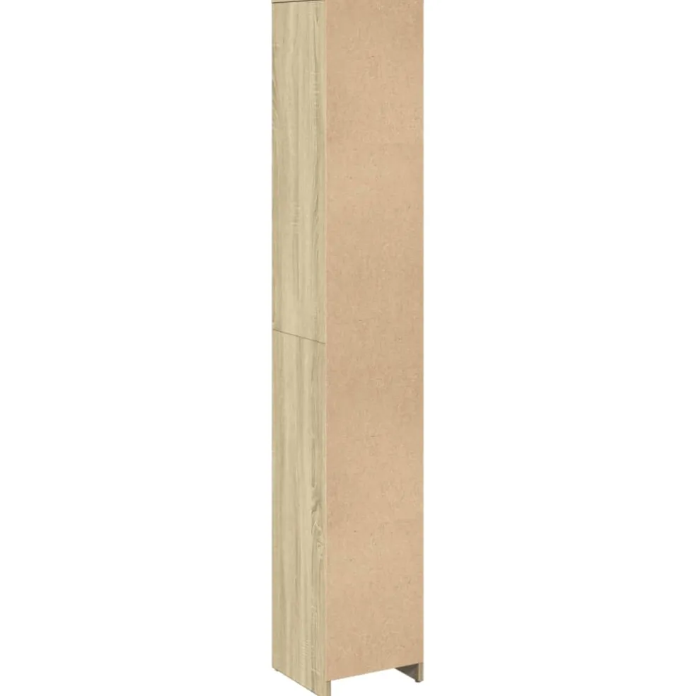 vidaXL Badkamerkast 30x30x183,5 cm spaanplaat sonoma eikenkleurig