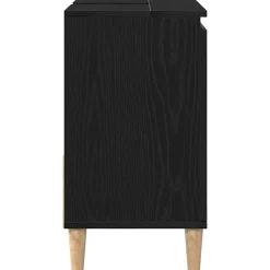 vidaXL Badkamer Kast Zwart Eiken 65 x 33 x 60 cm Bewerkt hout