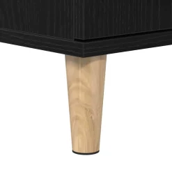 vidaXL Badkamer Kast Zwart Eiken 30 x 30 x 190 cm Bewerkt hout