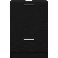 vidaXL Badkamer Kast Zwart Eiken 40 x 37 x 59 cm Bewerkt hout