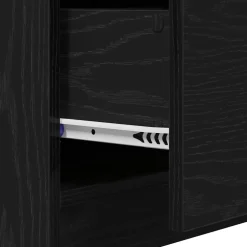 vidaXL Badkamer Kast Zwart Eiken 40 x 37 x 59 cm Bewerkt hout