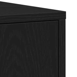 vidaXL Badkamerkast Zwart Eiken 30x30x183,5 cm Bewerkt Hout