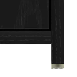 vidaXL Badkamerkast Zwart Eiken 30x30x183,5 cm Bewerkt Hout