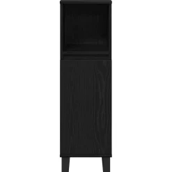 vidaXL Badkamer Kast Zwart Eiken 30 x 30 x 100 cm Bewerkt hout