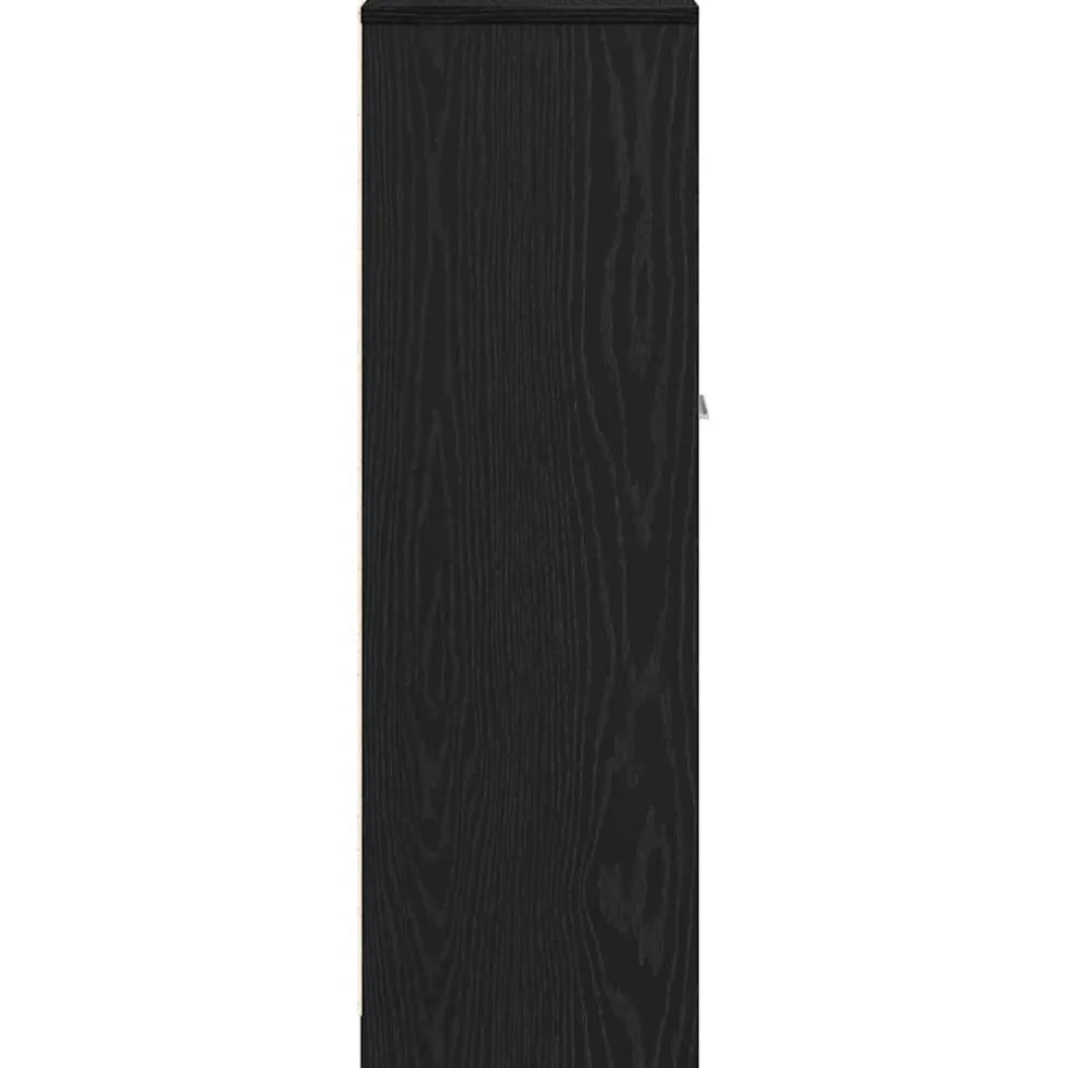 vidaXL Badkamerkast Zwart Eiken 30x30x95 cm Bewerkt Hout
