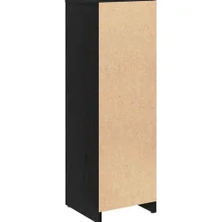 vidaXL Badkamerkast Zwart Eiken 30x30x95 cm Bewerkt Hout